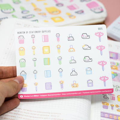 S625 | Wonton of Stationery Supplies Stickers