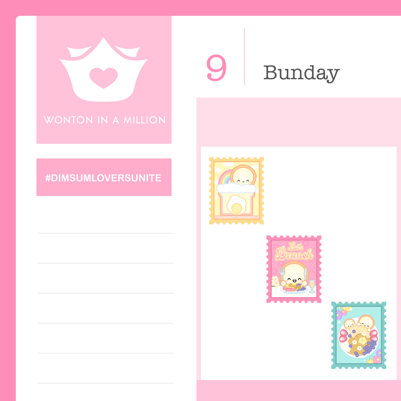 S634 | Brunch at Dawn's Stamps Stickers