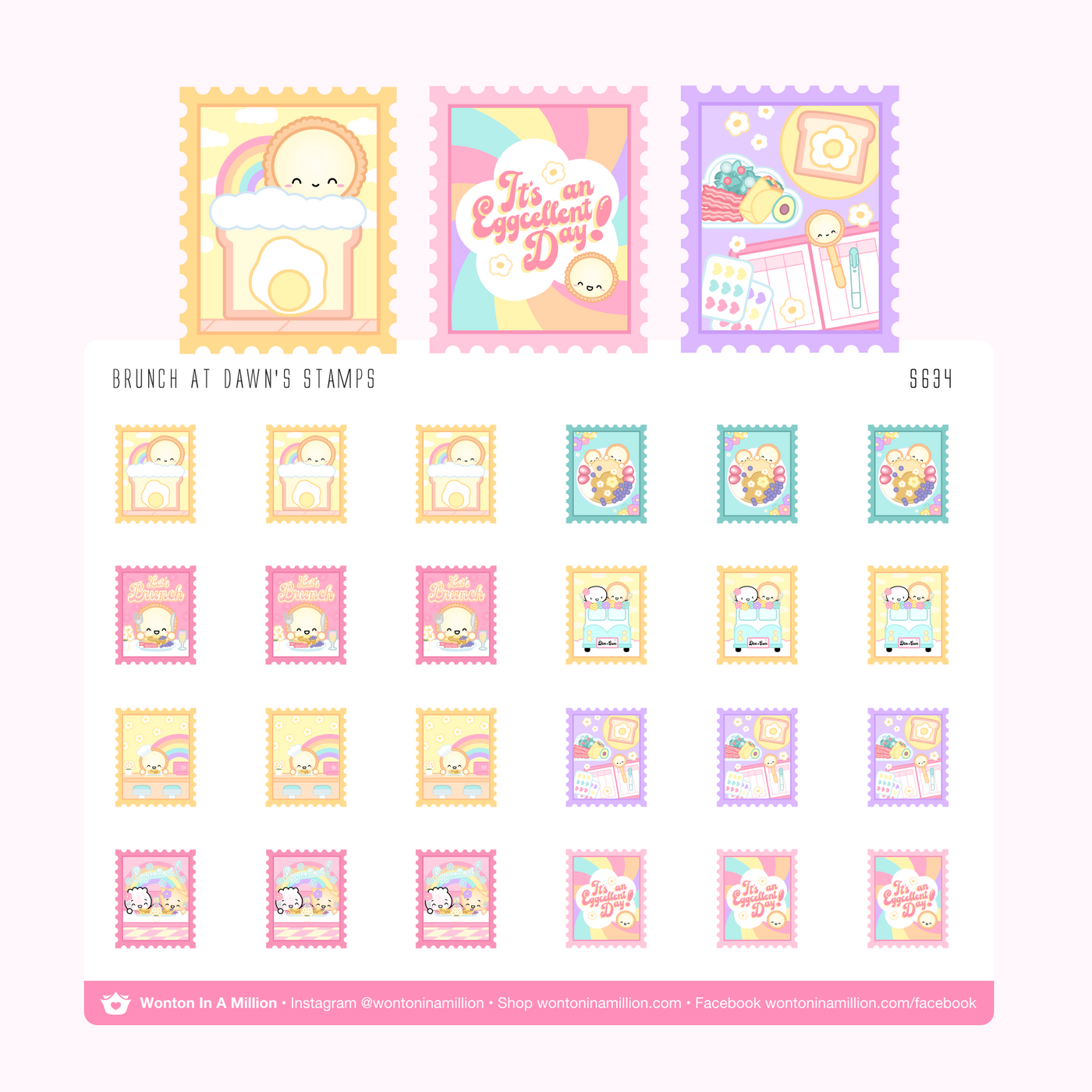 S634 | Brunch at Dawn's Stamps Stickers