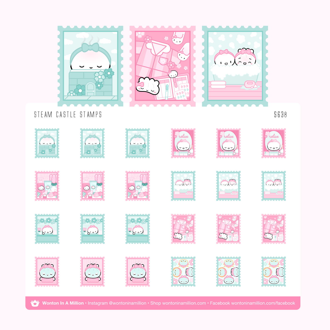 S638 | Steam Castle Stamps Stickers