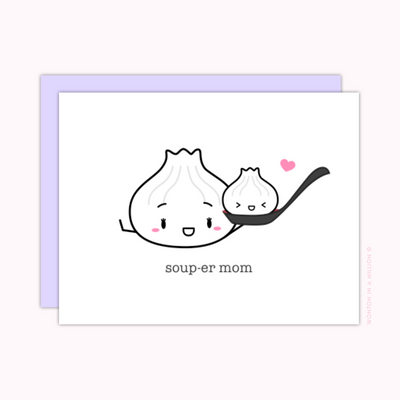 C035a | "Soup-er Mom" Spoon Greeting Card (A2)
