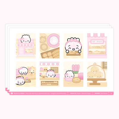 HCSK053 | Cafe Steamie Weekly Sticker Kit (Hobonichi Cousin)