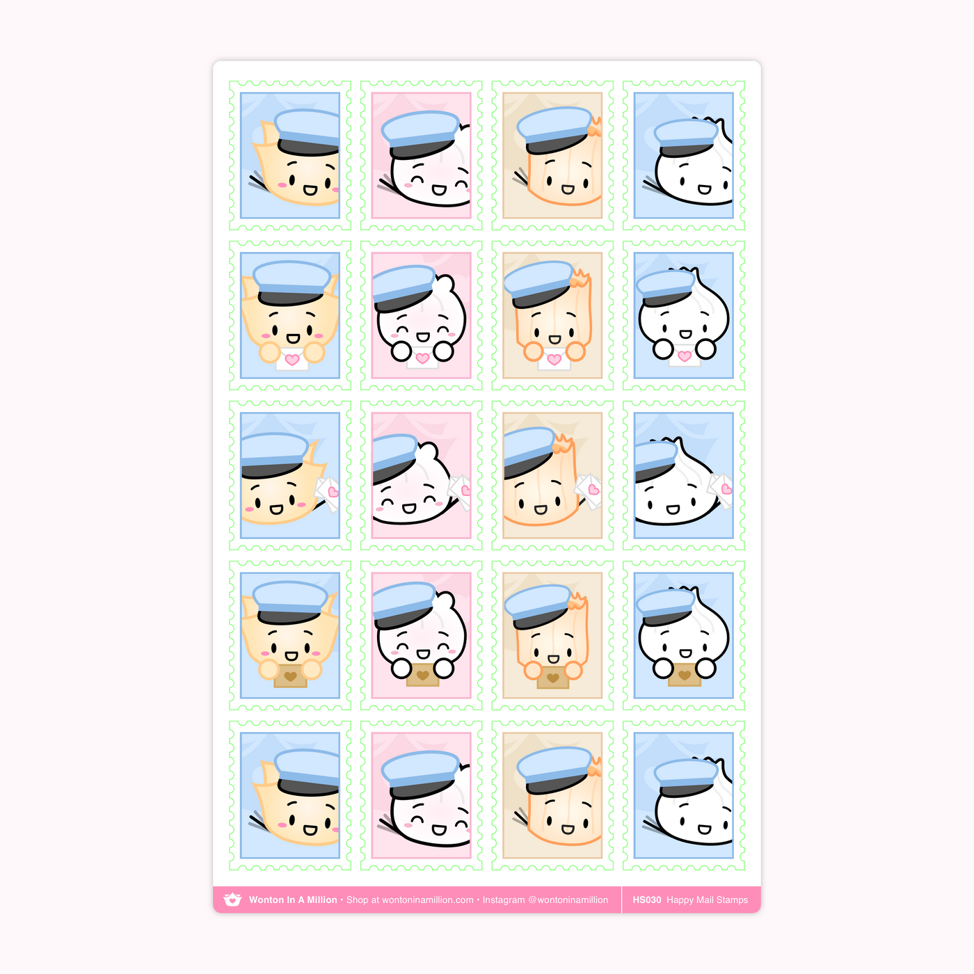 HS030 | Happy Mail Stamps Washi Stickers