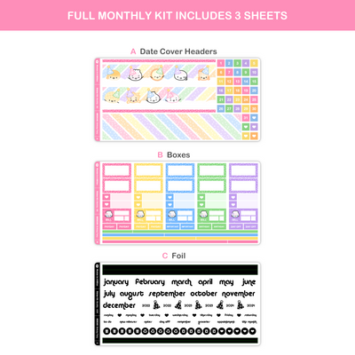 MBSK049 | Birthday Party Monthly Sticker Kit (B6)