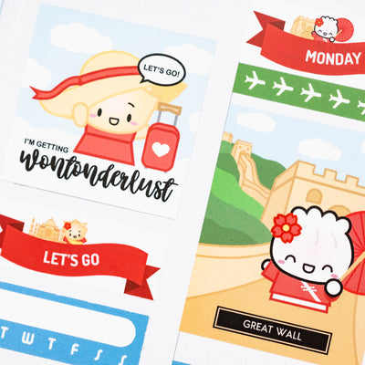 SK062 | 7 Wontonders of the World Weekly Sticker Kit (Standard Vertical)