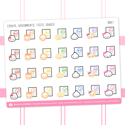 S081 | Back To School - Grades  Stickers