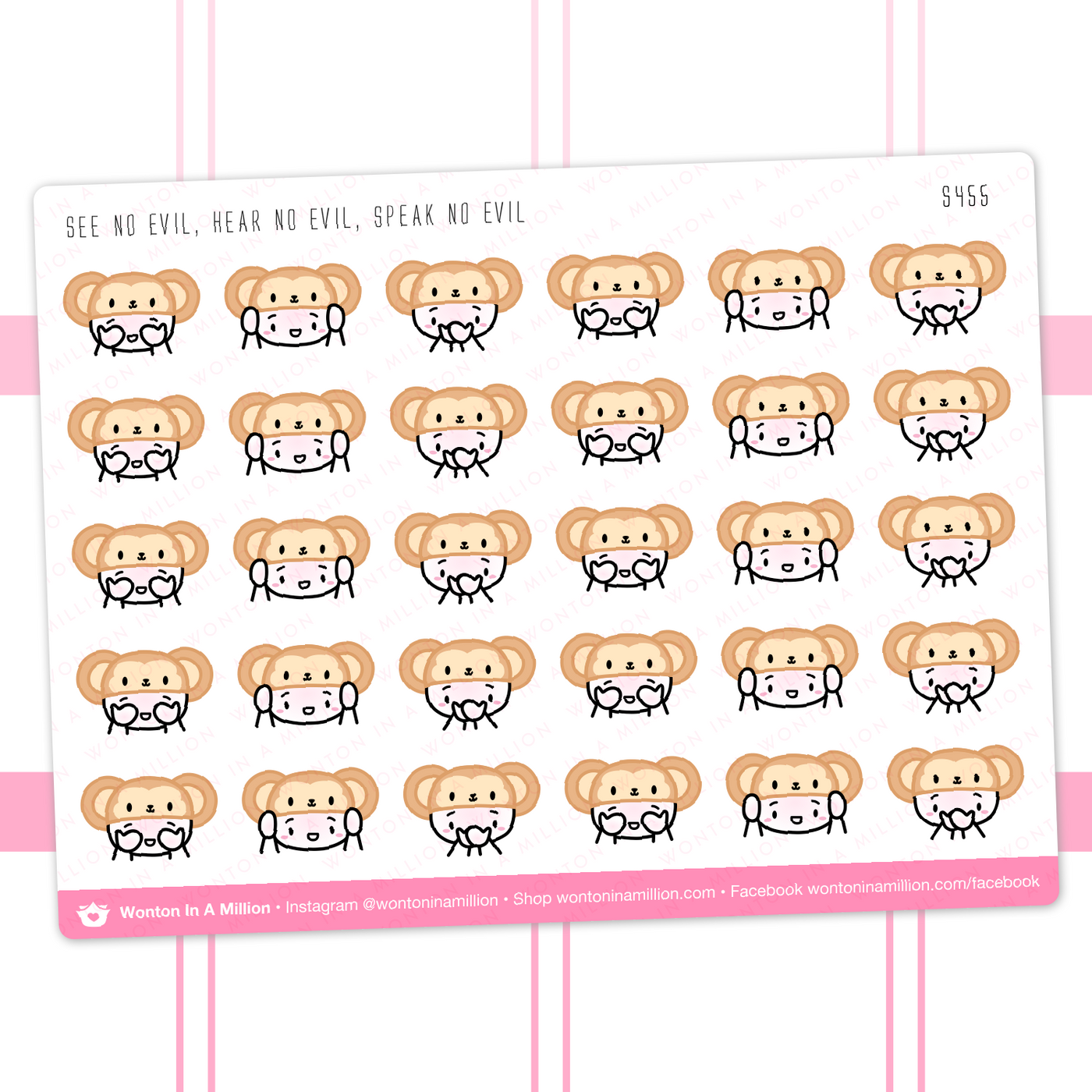 S455 | Monkey Emojis Stickers