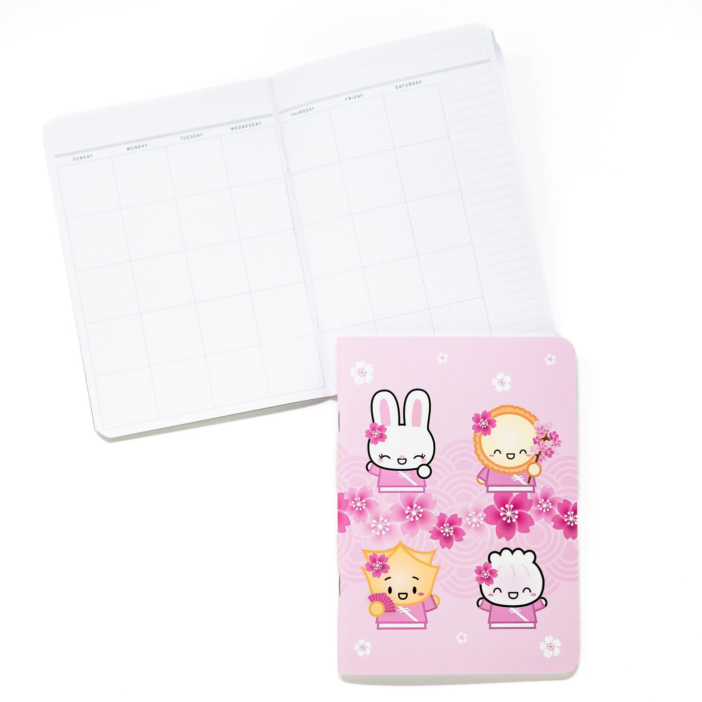 N135z | Sakura Bunny - Undated 6-Month Weekly Planner (B6) [oops]