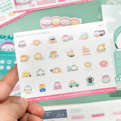 Weekly Activities: Spa Palette Stickers