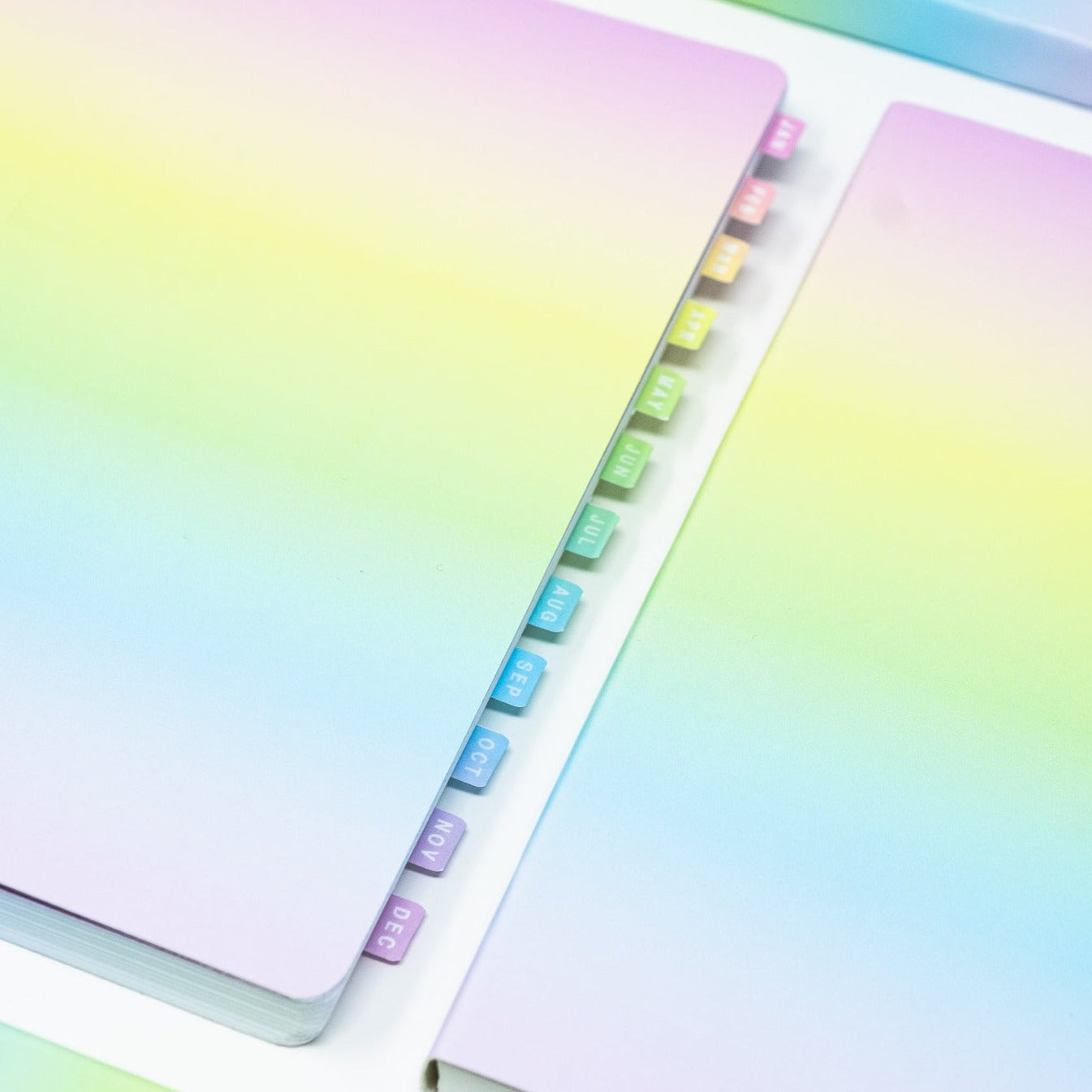 S544 | Pastel Rainbow Ombré Monthly Tab Stickers