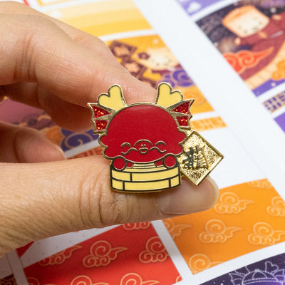 PIN082 | Zodiac - Year Of The Dragon Gold Enamel Pin
