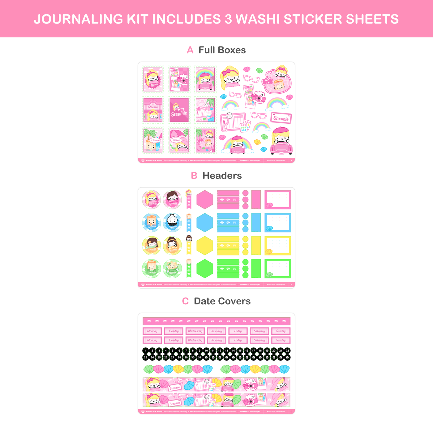 HCSK076 | Steamie Girl (Journaling Kit)