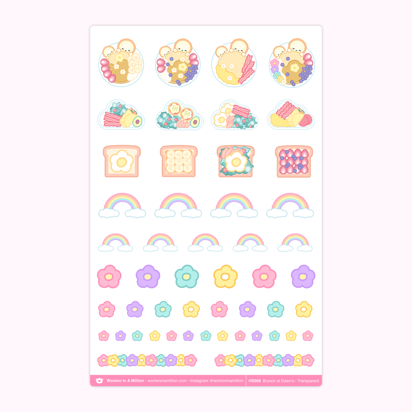 HS068 | Brunch at Dawn's Transparent Stickers