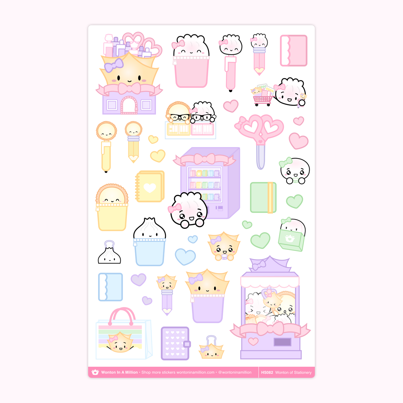 HS082 | Wonton of Stationery Washi Stickers