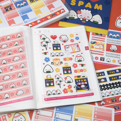 HS088 | Spam Onigiri Deco Transparent Stickers
