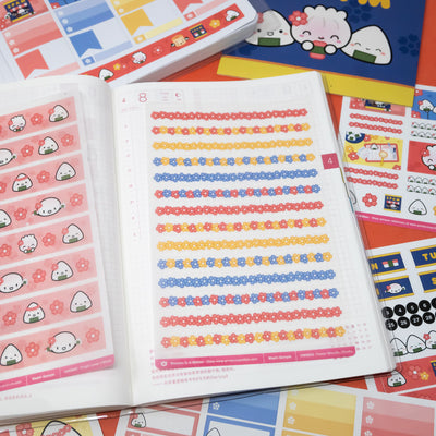 HWS043 | Spam Flower Wreaths Washi Sample Stickers (10mm)