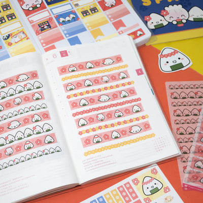 HWS043 | Spam Flower Wreaths Washi Sample Stickers (10mm)