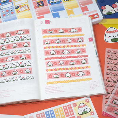 HWS043 | Spam Flower Wreaths Washi Sample Stickers (10mm)