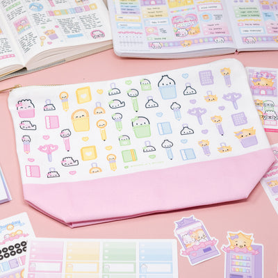 MISC082 | Wonton Of Stationery Large Canvas Pouch