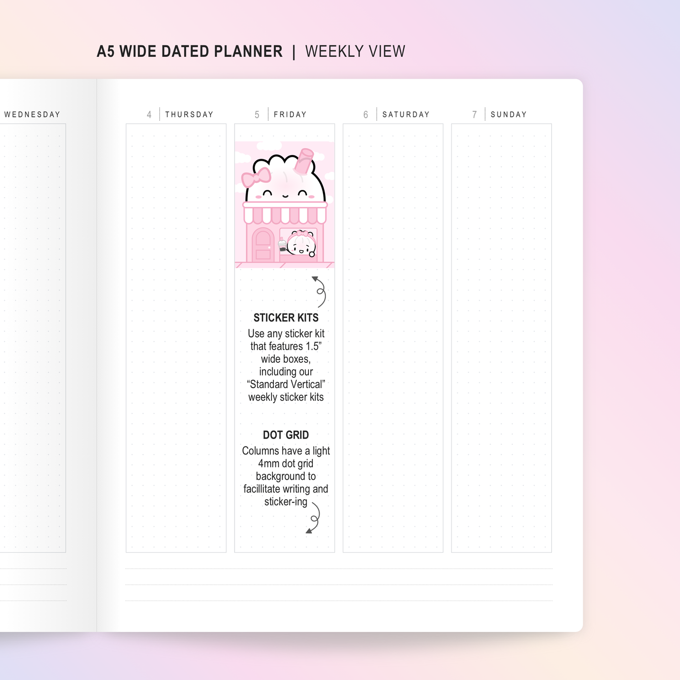 N140 | DATED 2025 Wonton In A Million Sunrise Blush A5W Planner