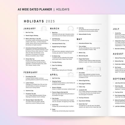 N140 | DATED 2025 Wonton In A Million Sunrise Blush A5W Planner