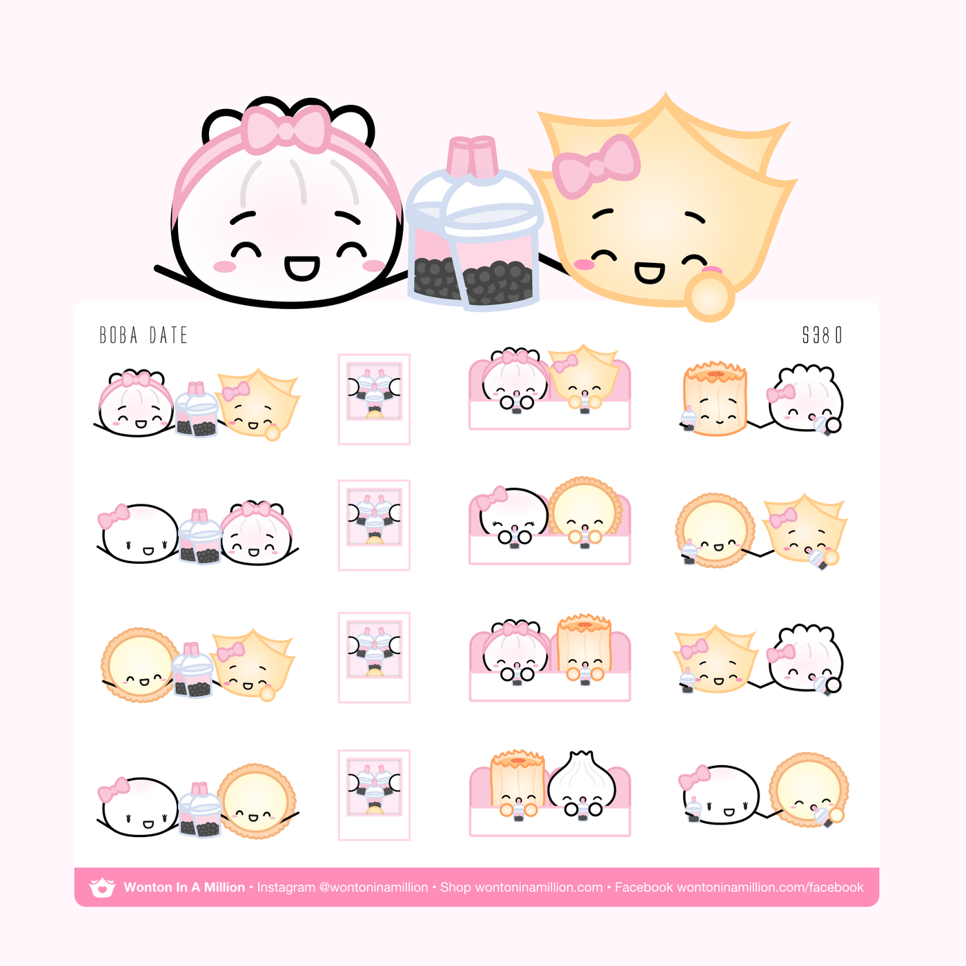 S380 | Boba Date Stickers