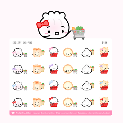 S438 | Grocery Shopping Stickers