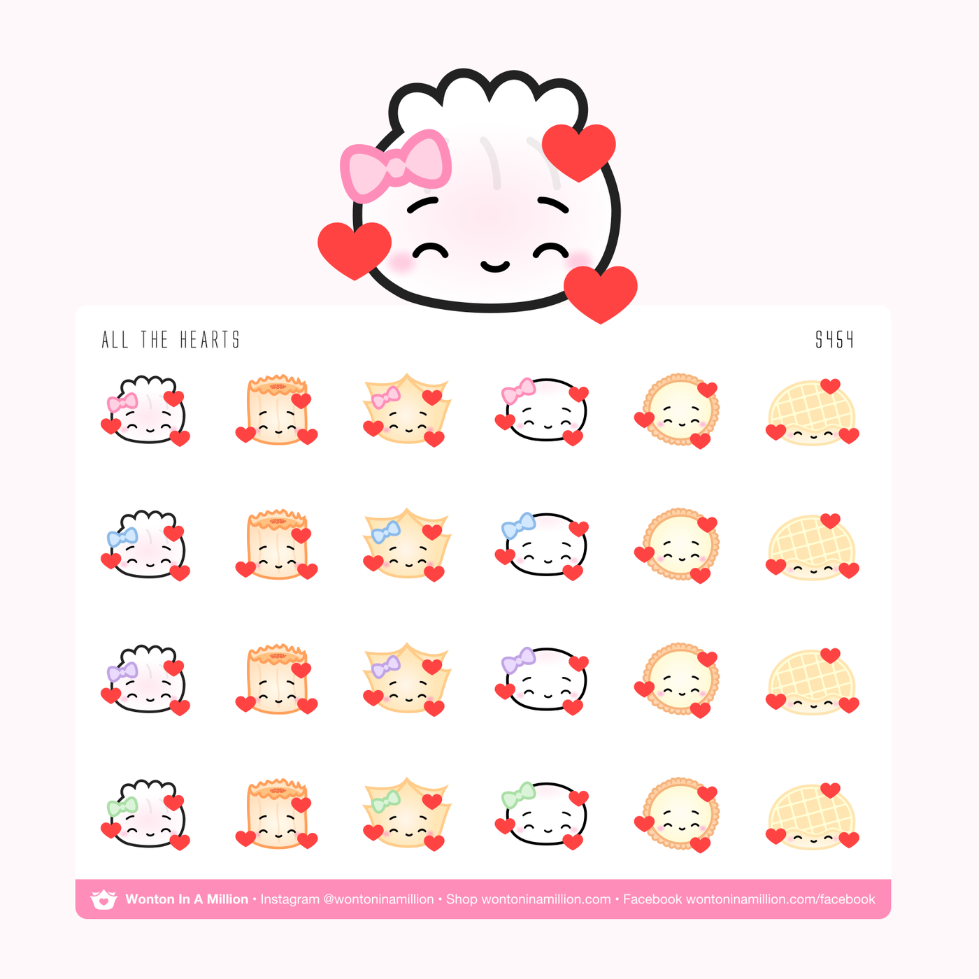S454 | All The Hearts Emoji Stickers
