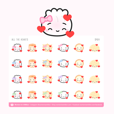 All The Hearts Emoji Stickers