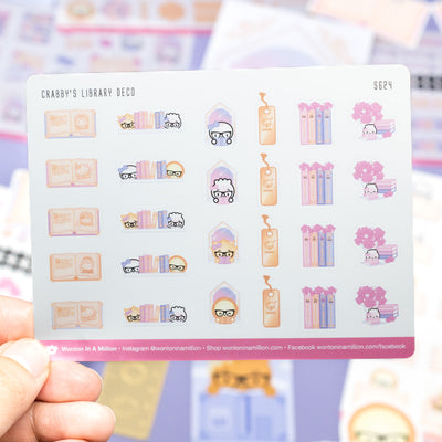 Crabby's Library Deco Stickers