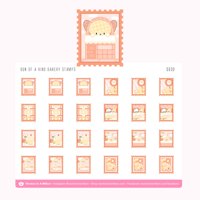 S630 | Bun of A Kind Bakery Stamps Planner Stickers