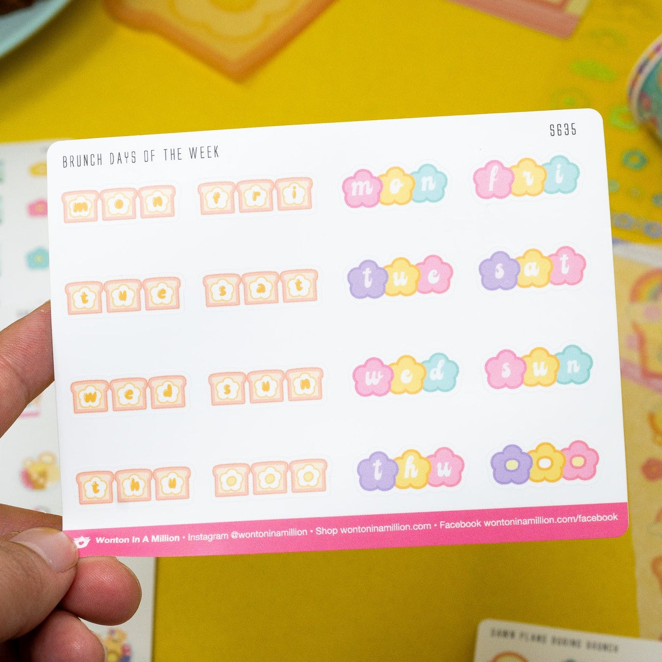S635 | Brunch Days of the Week Stickers