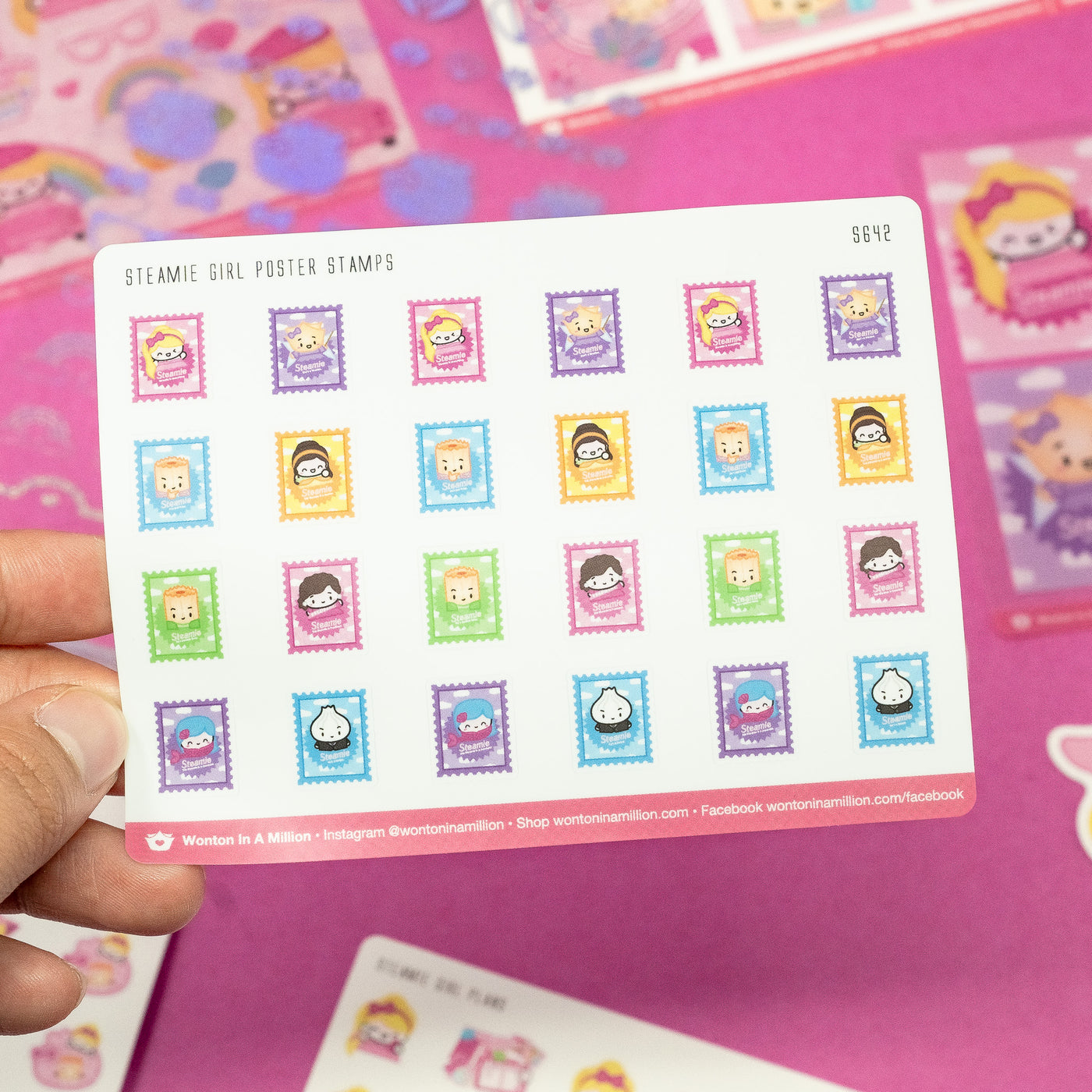 Steamie Girl Poster Stamps Stickers