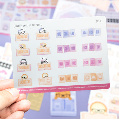 S648 | Library Days of the Week Stickers