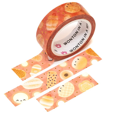 W562 | Bakery - All The Buns Washi (15mm, Gold Foil)