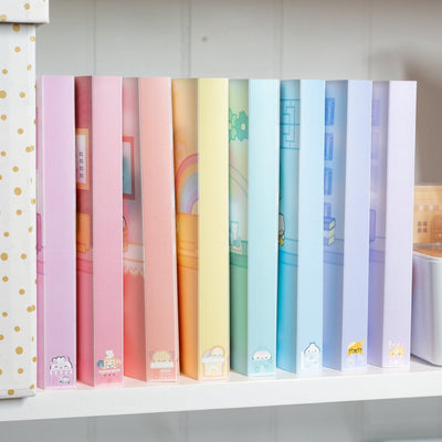 Dimsum Town Rainbow Pastel Sticker Albums (Set Of 8)