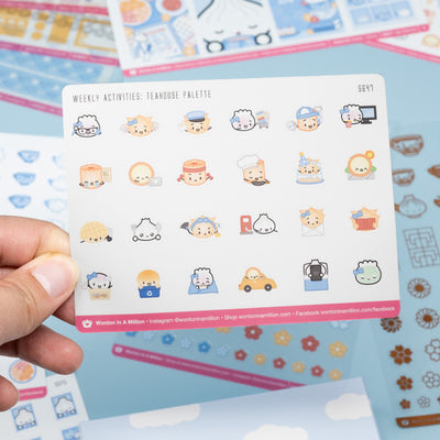 S647 | Weekly Activities Stickers: Teahouse Palette