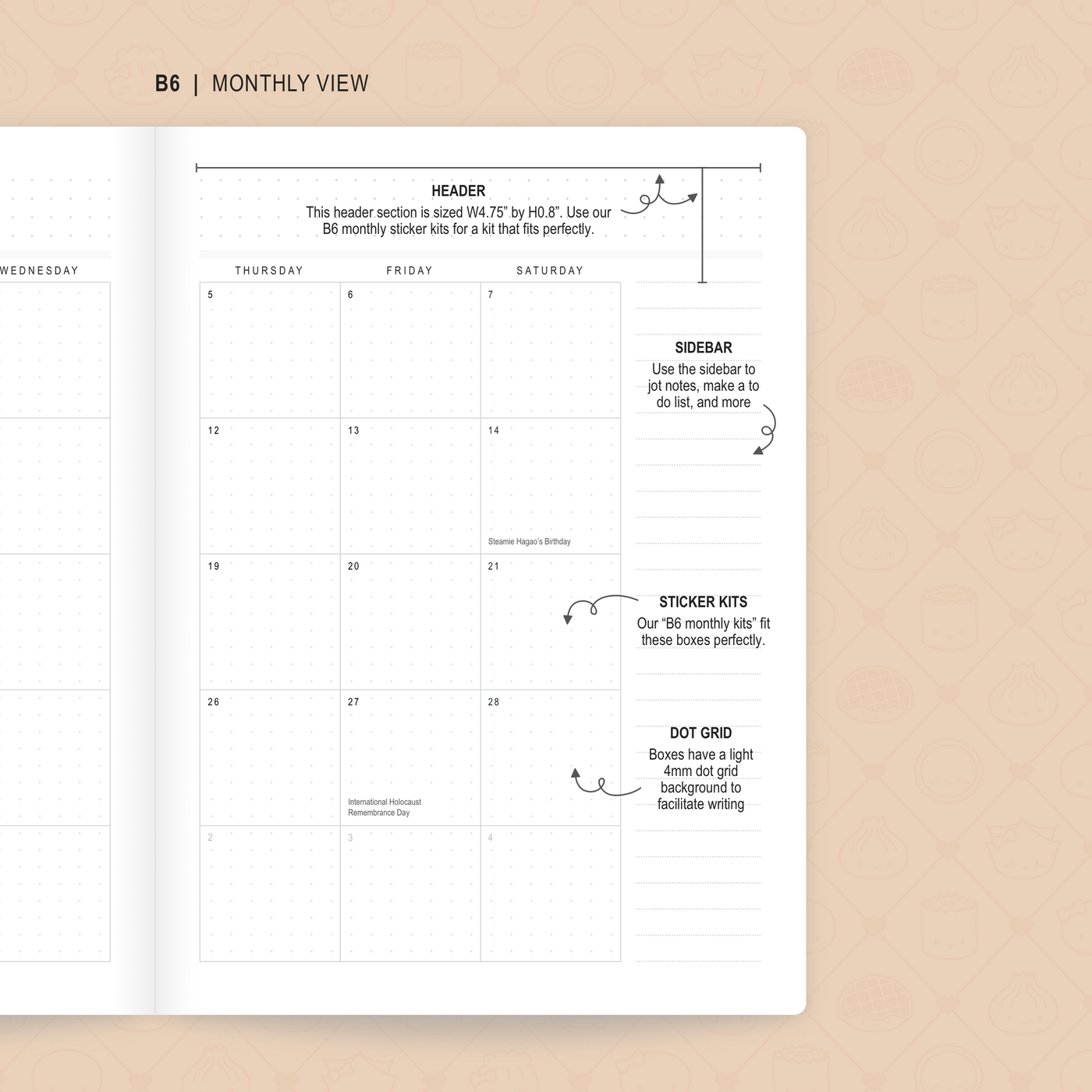 2023 Soft Leather Weekly Planner (B6)