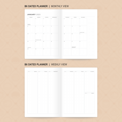 2023 Soft Leather Weekly Planner (B6)
