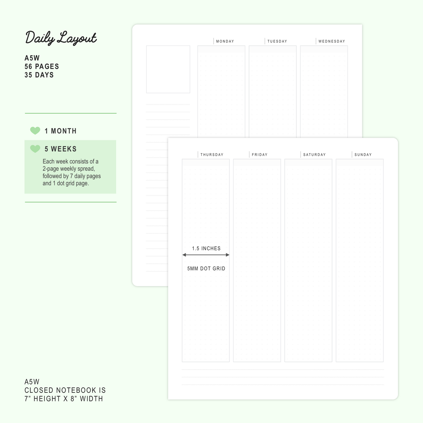 N087 | Porcelain - Daily Planner (A5W)