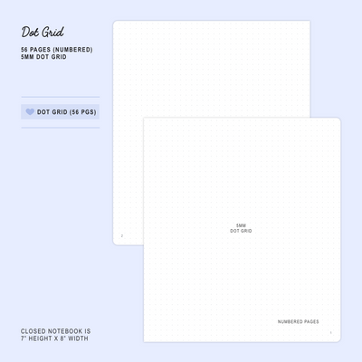 N083 | Porcelain - Dot Grid Notebook (A5W)