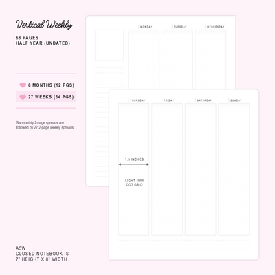 Yin & Yang - Undated 6-Month Weekly Planner (A5W)