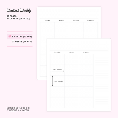 Yin & Yang - Undated 6-Month Weekly Planner (A5W)