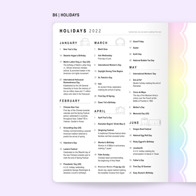Sakura - 2022 Planner Set (B6)