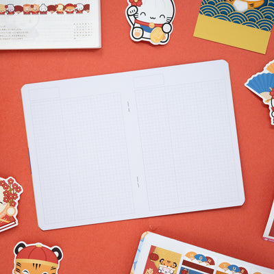 Year Of The Tiger - Grid Notebook (B6)
