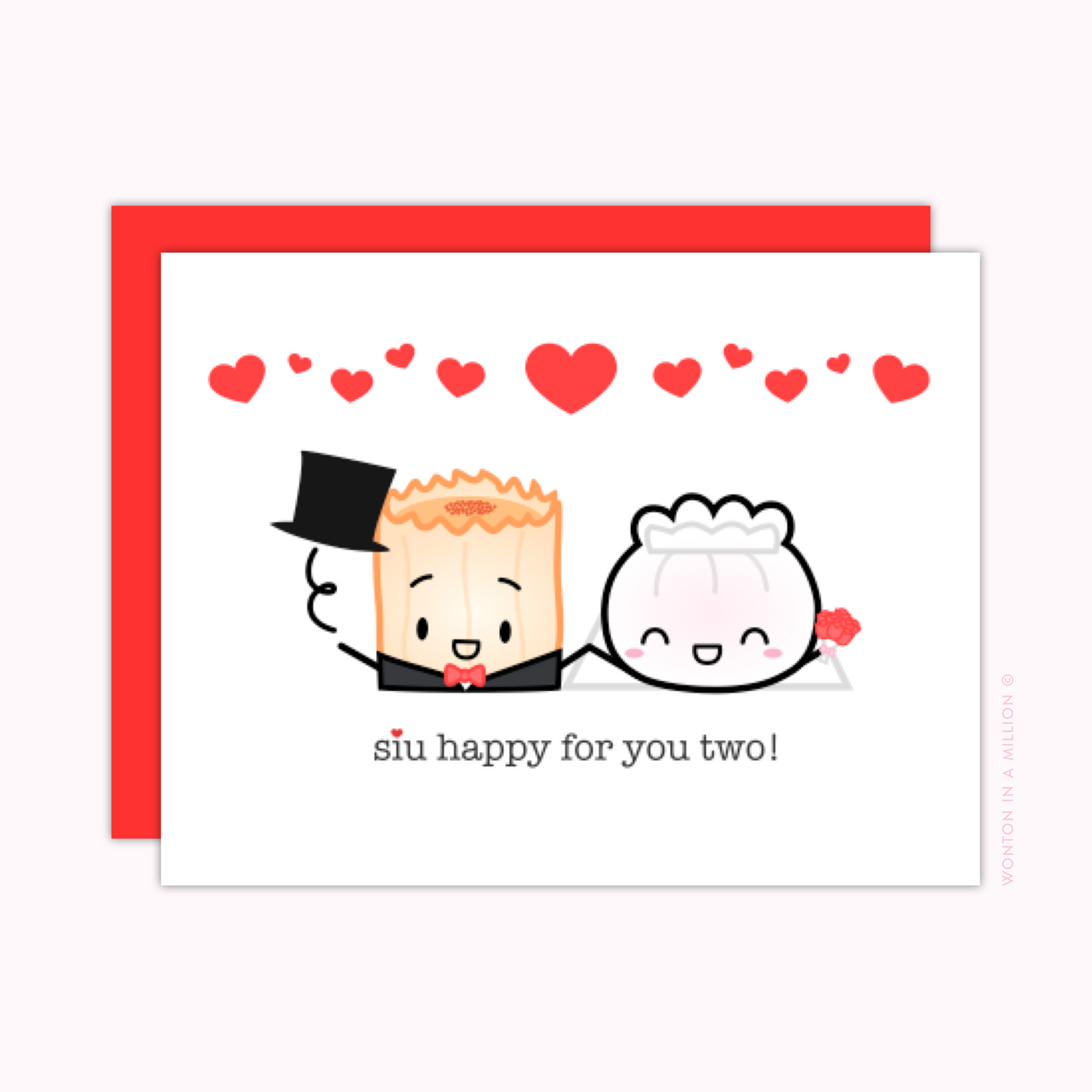 "Siu Happy For You Two!" Wedding Greeting Card (A2)