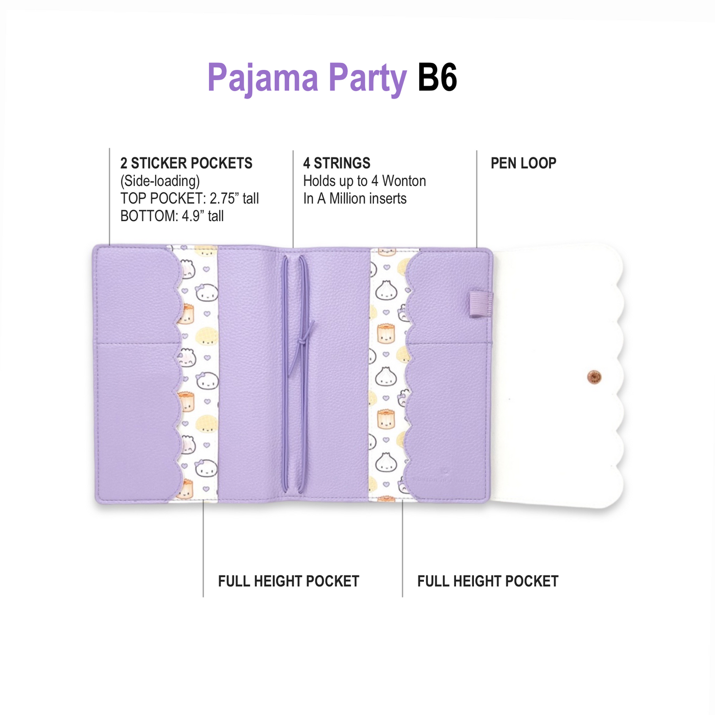 COVER012 | Pajama Party Leather Planner Cover (B6)