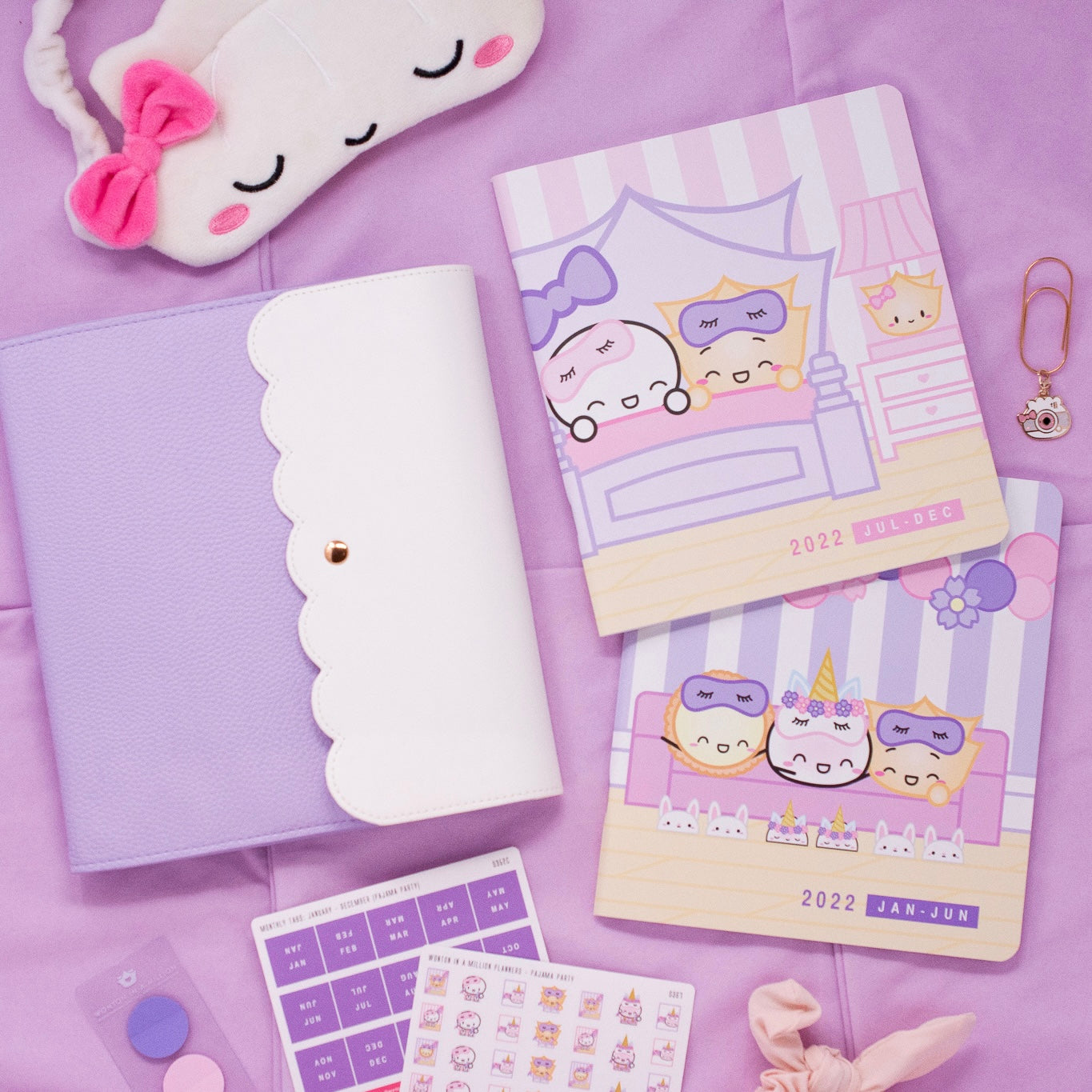 COVER009 | Pajama Party Leather Planner Cover (A5W)