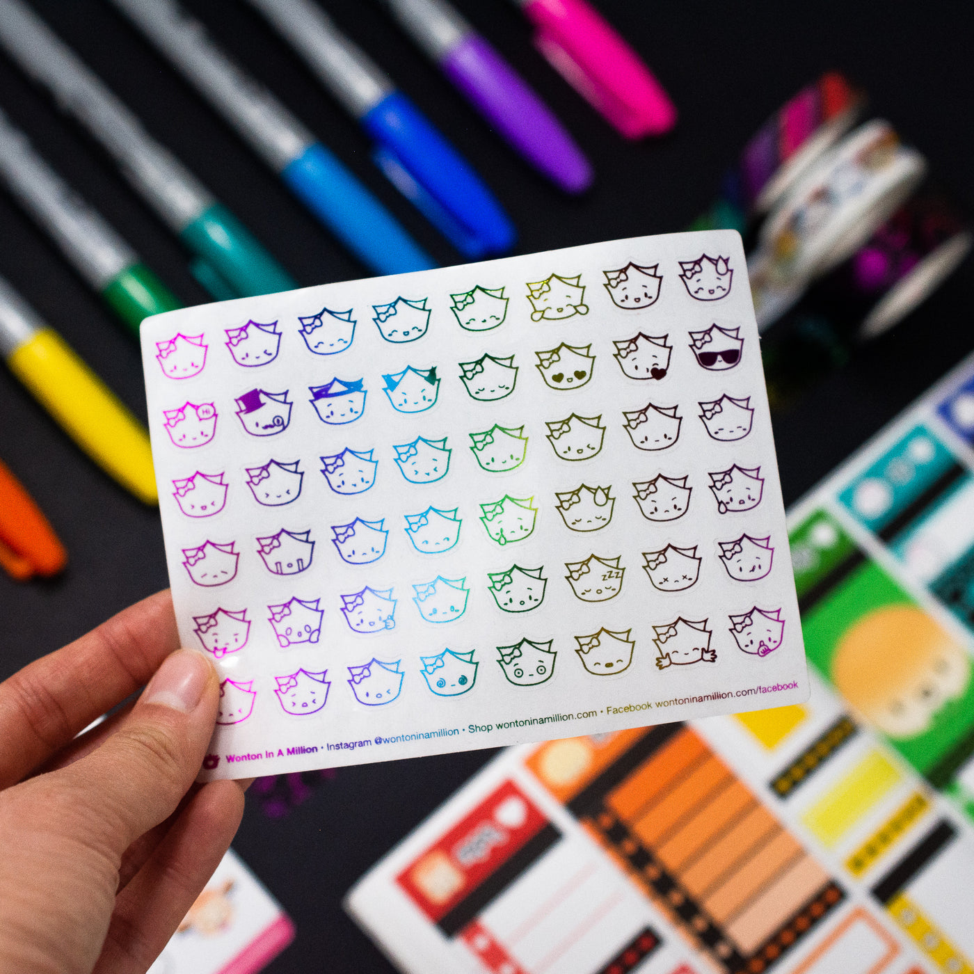 Wonton Rainbow Emojis Stickers