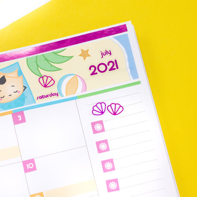 Sun's Out, Buns Out Monthly Sticker Kit (A5W)